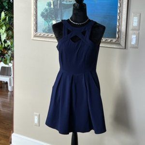 Speechless Navy Blue Cocktail Dress